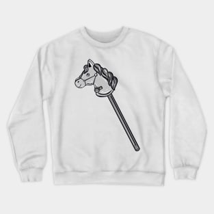 Black And White Horse Stick Crewneck Sweatshirt